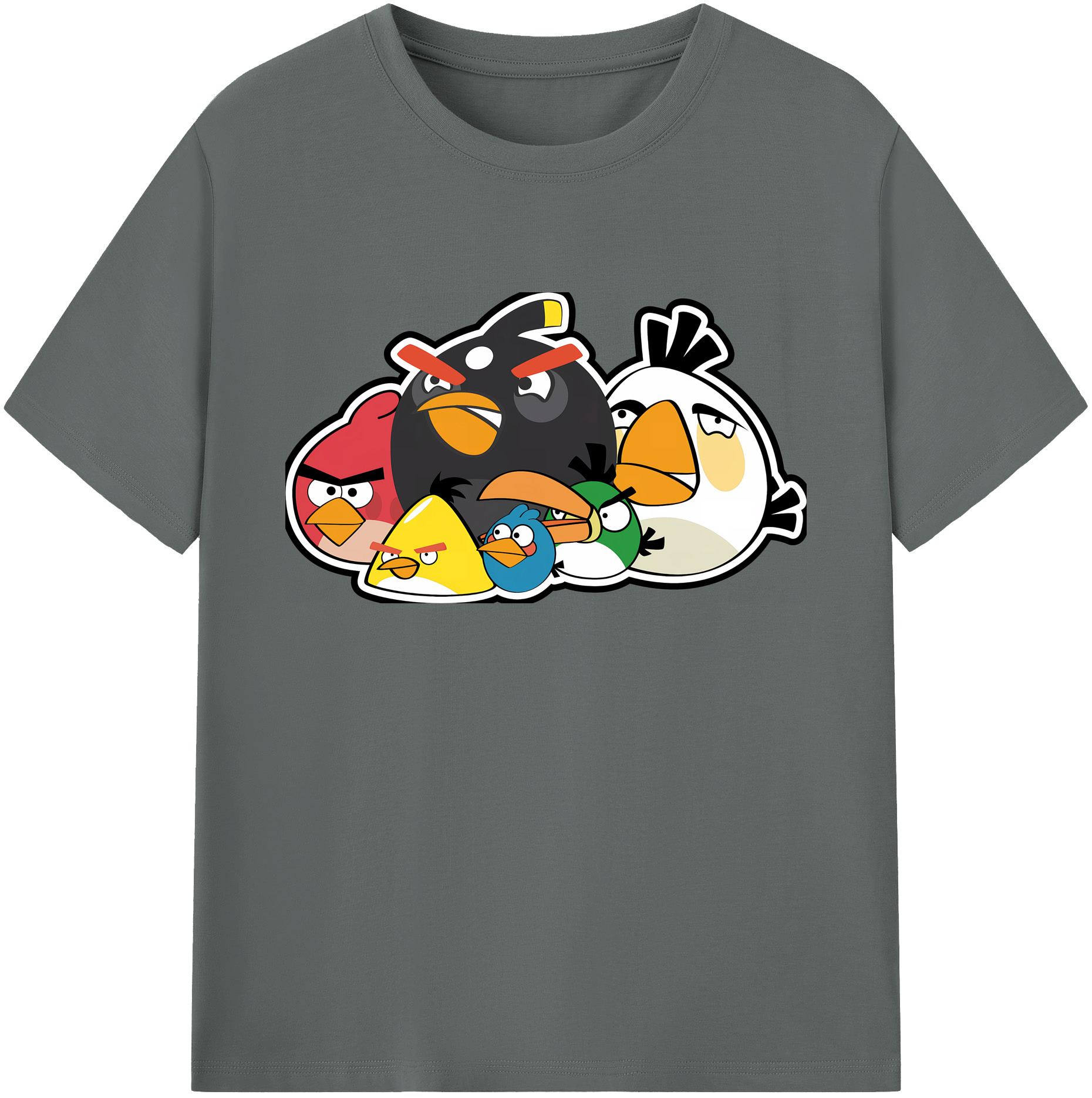 （画像用） Angry Birds アングリーバード 綿100％ メンズ半袖Tシャツ｜肌触りやわらか＆通気性